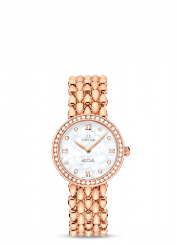 Omega De Ville Prestige Dewdrop Quartz 27.4 Red Gold / MOP / Diamond / Bracelet 424.55.27.60.55.004 Omega De Ville Prestige Dewdrop Quartz 27.4 Red Gold / MOP / Diamond / Bracelet 424.55.27.60.55.004