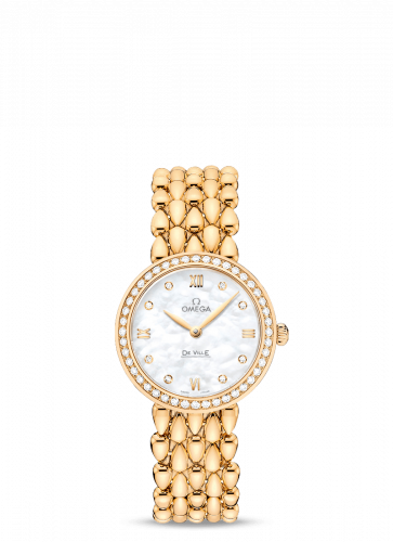 Omega De Ville Prestige Dewdrop Quartz 27.4 Yellow Gold / Diamond / Bracelet 424.55.27.60.55.006 Omega De Ville Prestige Dewdrop Quartz 27.4 Yellow Gold / Diamond / Bracelet 424.55.27.60.55.006