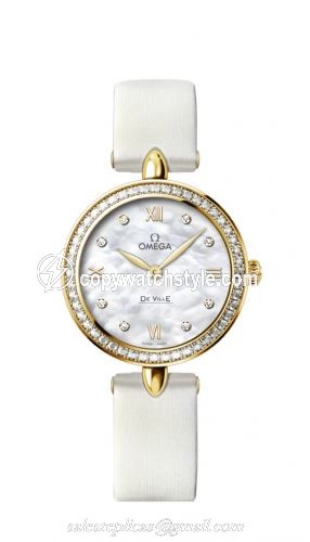 Omega De Ville Prestige Dewdrop Quartz 27.4 Yellow Gold / Diamond 424.57.27.60.55.001