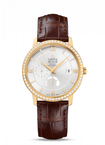 Omega De Ville Prestige Co-Axial 39.5 Power Reserve Yellow Gold / Diamond / Silver 424.58.40.21.52.001 Omega De Ville Prestige Co-Axial 39.5 Power Reserve Yellow Gold / Diamond / Silver 424.58.40.21.52.001