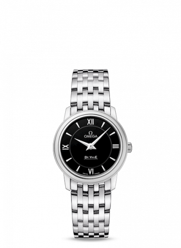 Omega De Ville Prestige Quartz 27.4 Stainless Steel / Black / Bracelet 424.10.27.60.01.001 Omega De Ville Prestige Quartz 27.4 Stainless Steel / Black / Bracelet 424.10.27.60.01.001
