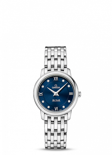 Omega De Ville Prestige Quartz 27.4 Stainless Steel / Blue / Bracelet 424.10.27.60.53.001 Omega De Ville Prestige Quartz 27.4 Stainless Steel / Blue / Bracelet 424.10.27.60.53.001
