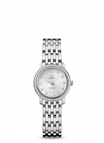 Omega De Ville Prestige Quartz Ladies 24.5 Stainless Steel Diamond / Silver Diamond / Bracelet 424.15.24.60.52.001 Omega De Ville Prestige Quartz Ladies 24.5 Stainless Steel Diamond / Silver Diamond / Bracelet 424.15.24.60.52.001