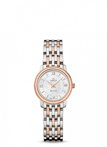 Omega De Ville Prestige Quartz 24.4 Stainless Steel / Red Gold / MOP / Bracelet 424.20.24.60.05.002 Omega De Ville Prestige Quartz 24.4 Stainless Steel / Red Gold / MOP / Bracelet 424.20.24.60.05.002