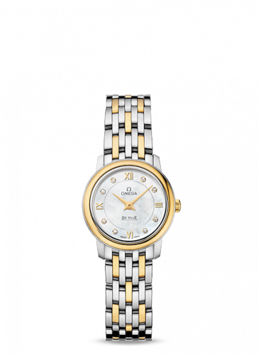 Omega De Ville Prestige Quartz 24.4 Stainless Steel / Yellow Gold / MOP / Bracelet 424.20.24.60.55.001 Omega De Ville Prestige Quartz 24.4 Stainless Steel / Yellow Gold / MOP / Bracelet 424.20.24.60.55.001
