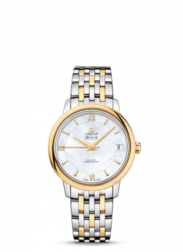 Omega De Ville Prestige Co-Axial 32.7 Stainless Steel / Yellow Gold / MOP / Bracelet 424.20.33.20.05.001