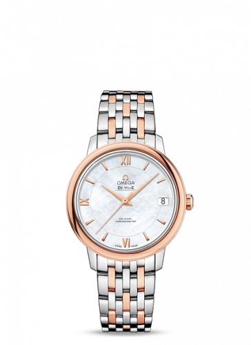 Omega De Ville Prestige Co-Axial 32.7 Stainless Steel / Red Gold / MOP / Bracelet 424.20.33.20.05.002 Omega De Ville Prestige Co-Axial 32.7 Stainless Steel / Red Gold / MOP / Bracelet 424.20.33.20.05.002