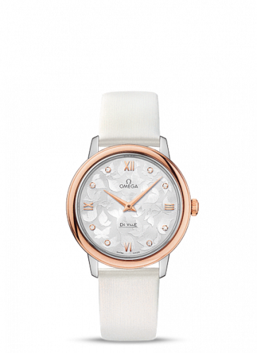 Omega De Ville Prestige Quartz 32.7 Butterfly Stainless Steel / Red Gold / MOP 424.22.33.60.52.001