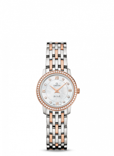 Omega De Ville Prestige Quartz 24.4 Stainless Steel / Red Gold / Diamond / MOP / Bracelet 424.25.24.60.55.002 Omega De Ville Prestige Quartz 24.4 Stainless Steel / Red Gold / Diamond / MOP / Bracelet 424.25.24.60.55.002