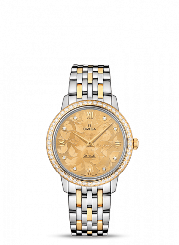 Omega De Ville Prestige Quartz 32.7 Butterfly Stainless Steel / Yellow Gold / Diamond / Bracelet 424.25.33.60.58.001 Omega De Ville Prestige Quartz 32.7 Butterfly Stainless Steel / Yellow Gold / Diamond / Bracelet 424.25.33.60.58.001