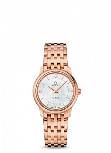 Omega De Ville Prestige Quartz 27.4 Red Gold / MOP / Bracelet 424.50.27.60.05.002