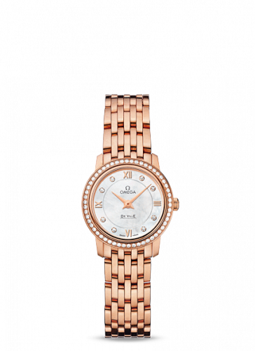 Omega De Ville Prestige Quartz Ladies 24.5 Red Gold Diamond / MOP / Bracelet 424.55.24.60.55.002 Omega De Ville Prestige Quartz Ladies 24.5 Red Gold Diamond / MOP / Bracelet 424.55.24.60.55.002