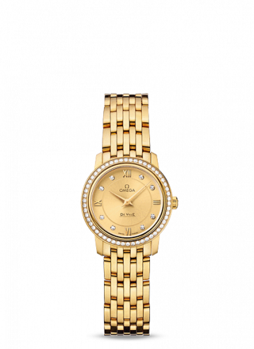 Omega De Ville Prestige Quartz 24.4 Yellow Gold / Diamond / Bracelet 424.55.24.60.58.001 Omega De Ville Prestige Quartz 24.4 Yellow Gold / Diamond / Bracelet 424.55.24.60.58.001