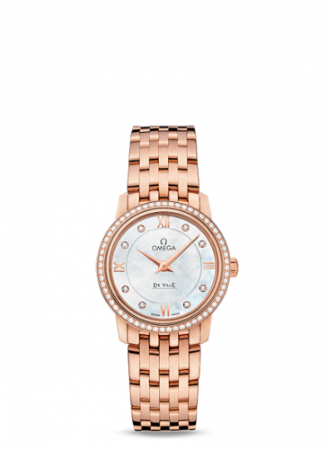 Omega De Ville Prestige Quartz 27 Red Gold / MOP-Diamond / Bracelet 424.55.27.60.55.002 Omega De Ville Prestige Quartz 27 Red Gold / MOP-Diamond / Bracelet 424.55.27.60.55.002