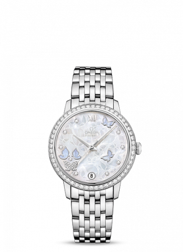 Omega De Ville Prestige Co-Axial 32.7 White Gold / MOP Butterfly / Diamond / Bracelet 424.55.33.20.55.003 Omega De Ville Prestige Co-Axial 32.7 White Gold / MOP Butterfly / Diamond / Bracelet 424.55.33.20.55.003