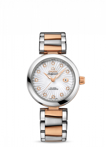 Omega LadyMatic Co-Axial 34 Stainless Steel / Red Gold / MOP / Bracelet 425.20.34.20.55.001