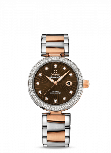 Omega LadyMatic Co-Axial 34 Stainless Steel / Red Gold / Diamond / Brown / Bracelet 425.25.34.20.63.001 Omega LadyMatic Co-Axial 34 Stainless Steel / Red Gold / Diamond / Brown / Bracelet 425.25.34.20.63.001