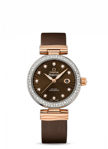 Omega LadyMatic Co-Axial 34 Stainless Steel / Red Gold / Diamond / Brown 425.27.34.20.63.001 Omega LadyMatic Co-Axial 34 Stainless Steel / Red Gold / Diamond / Brown 425.27.34.20.63.001