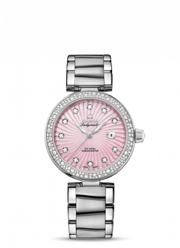 Omega LadyMatic Co-Axial 34 Stainless Steel / Diamond / Pink MOP / Bracelet 425.35.34.20.57.001 Omega LadyMatic Co-Axial 34 Stainless Steel / Diamond / Pink MOP / Bracelet 425.35.34.20.57.001