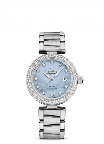 Omega LadyMatic Co-Axial 34 Stainless Steel / Diamond / Blue MOP / Bracelet 425.35.34.20.57.003 Omega LadyMatic Co-Axial 34 Stainless Steel / Diamond / Blue MOP / Bracelet 425.35.34.20.57.003