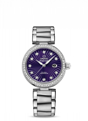 Omega LadyMatic Co-Axial 34 Stainless Steel / Diamond / Purple / Bracelet 425.35.34.20.60.001 Omega LadyMatic Co-Axial 34 Stainless Steel / Diamond / Purple / Bracelet 425.35.34.20.60.001