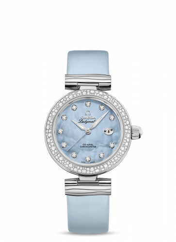 Omega LadyMatic Co-Axial 34 Stainless Steel / Diamond / Blue MOP 425.37.34.20.57.003 Omega LadyMatic Co-Axial 34 Stainless Steel / Diamond / Blue MOP 425.37.34.20.57.003