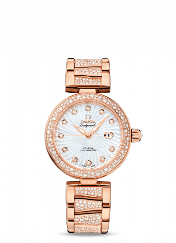 Omega LadyMatic Co-Axial 34 Red Gold / Diamond / MOP / Diamond Bracelet 425.65.34.20.55.005 Omega LadyMatic Co-Axial 34 Red Gold / Diamond / MOP / Diamond Bracelet 425.65.34.20.55.005