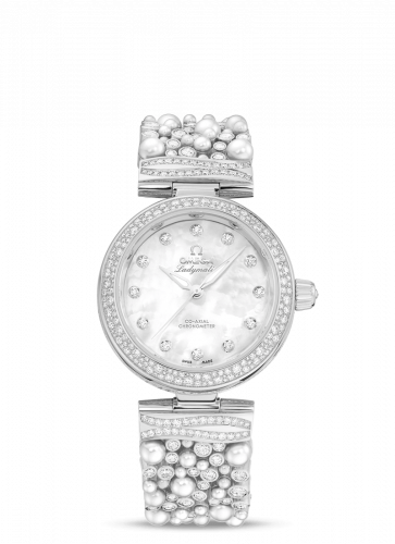Omega LadyMatic Co-Axial 34 White Gold / Pearls and Diamonds 425.65.34.20.55.013