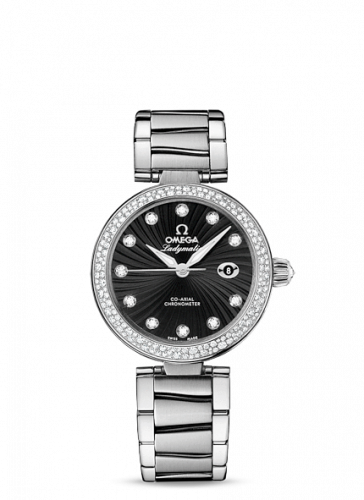 Omega LadyMatic Co-Axial 34 Stainless Steel Diamond / Black / Bracelet 425.35.34.20.51.001