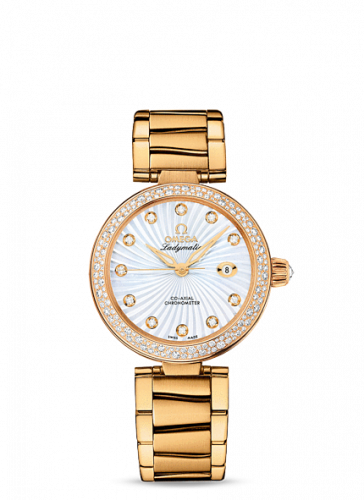 Omega LadyMatic Co-Axial 34 Yellow Gold / Diamond / MOP / Bracelet 425.65.34.20.55.002 Omega LadyMatic Co-Axial 34 Yellow Gold / Diamond / MOP / Bracelet 425.65.34.20.55.002