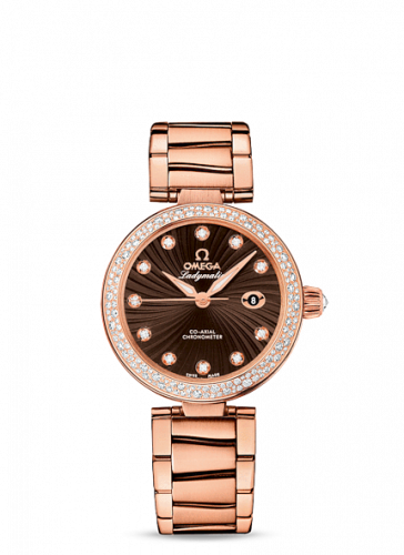 Omega LadyMatic Co-Axial 34 Red Gold / Diamond / Brown / Bracelet 425.65.34.20.63.001 Omega LadyMatic Co-Axial 34 Red Gold / Diamond / Brown / Bracelet 425.65.34.20.63.001