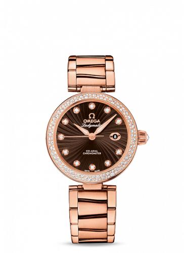Omega LadyMatic Co-Axial 34 Red Gold / Diamond / Brown / Bracelet 425.65.34.20.63.002 Omega LadyMatic Co-Axial 34 Red Gold / Diamond / Brown / Bracelet 425.65.34.20.63.002
