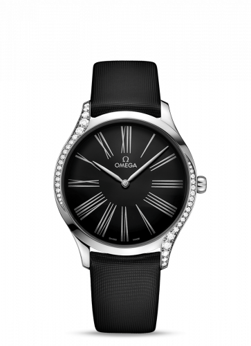 Omega De Ville Tresor 39 Stainless Steel / Black Roman / Fabric 428.17.39.60.01.001