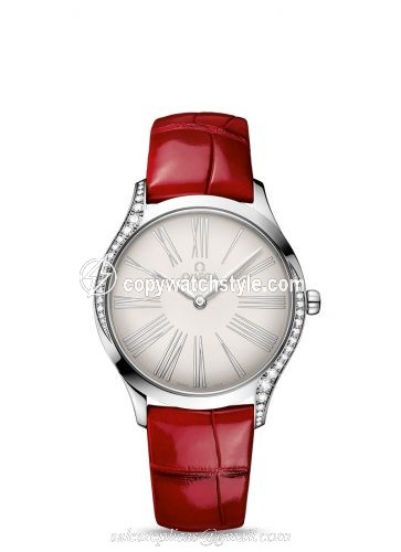 Omega De Ville Tresor 36 Stainless Steel / Silver - Roman / Alligator 428.18.36.60.02.001