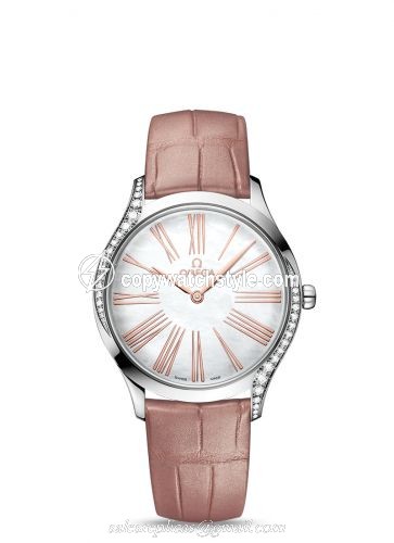 Omega De Ville Tresor 36 Stainless Steel / MOP - Roman / Alligator 428.18.36.60.05.002 Omega De Ville Tresor 36 Stainless Steel / MOP - Roman / Alligator 428.18.36.60.05.002