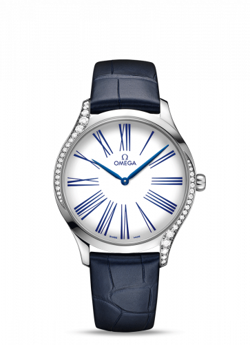 Omega De Ville Tresor 39 Stainless Steel / White - Roman / Alligator 428.18.39.60.04.001 Omega De Ville Tresor 39 Stainless Steel / White - Roman / Alligator 428.18.39.60.04.001