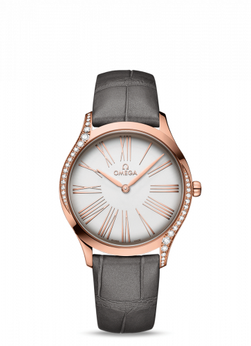 Omega De Ville Tresor 36 Sedna Gold / Silver Roman / Alligator 428.58.36.60.02.001