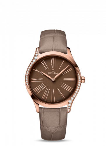 Omega De Ville Tresor 36 Sedna Gold / Brown Roman / Fabric 428.58.36.60.13.001