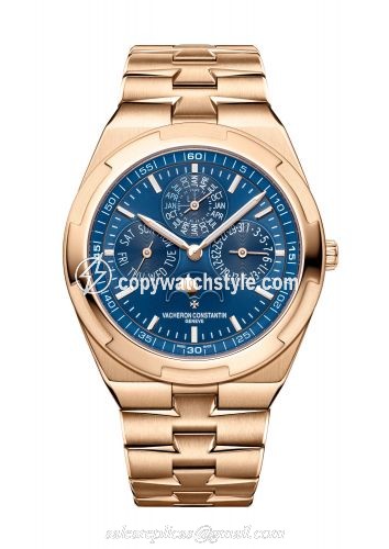Vacheron Constantin Overseas Ultra-Thin Perpetual Calendar Pink Gold / Blue / Bracelet 4300V/120R-B509 Vacheron Constantin Overseas Ultra-Thin Perpetual Calendar Pink Gold / Blue / Bracelet 4300V/120R-B509