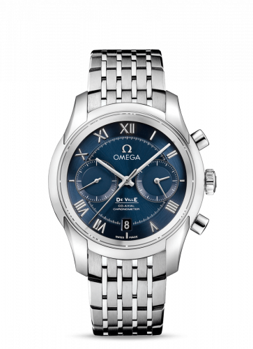 Omega De Ville Co-Axial 42 Chronograph Stainless Steel / Blue / Bracelet 431.10.42.51.03.001
