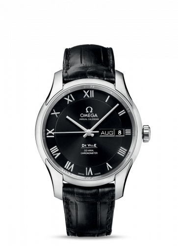 Omega De Ville Co-Axial Annual Calendar Stainless Steel / Black / Alligator 431.13.41.22.01.001 Omega De Ville Co-Axial Annual Calendar Stainless Steel / Black / Alligator 431.13.41.22.01.001