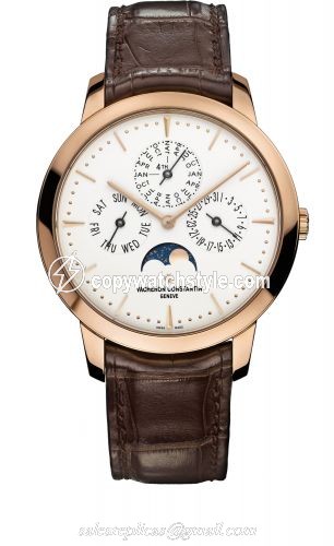Vacheron Constantin Patrimony Perpetual Calendar Pink Gold / Silver 43175/000R-9687 Vacheron Constantin Patrimony Perpetual Calendar Pink Gold / Silver 43175/000R-9687