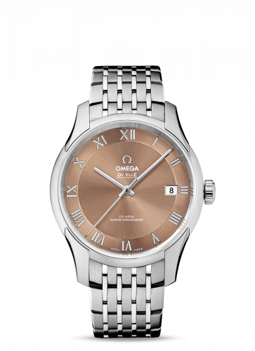 Omega De Ville Hour Vision Master Chronometer Stainless Steel / Brown / Bracelet 433.10.41.21.10.001 Omega De Ville Hour Vision Master Chronometer Stainless Steel / Brown / Bracelet 433.10.41.21.10.001