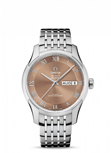Omega De Ville Hour Vision Master Chronometer Annual Calendar Stainless Steel / Brown / Bracelet 433.10.41.22.10.001 Omega De Ville Hour Vision Master Chronometer Annual Calendar Stainless Steel / Brown / Bracelet 433.10.41.22.10.001