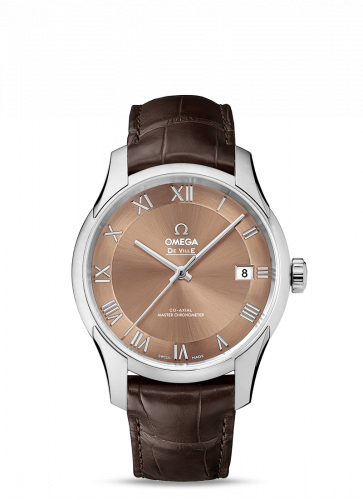 Omega De Ville Hour Vision Master Chronometer Stainless Steel / Brown 433.13.41.21.10.001
