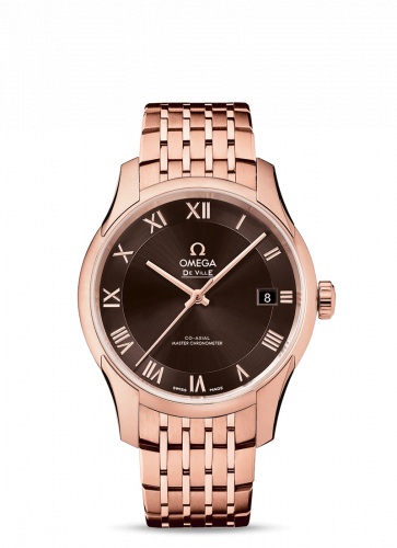 Omega De Ville Hour Vision Master Chronometer Sedna Gold / Brown / Bracelet 433.50.41.21.13.001 Omega De Ville Hour Vision Master Chronometer Sedna Gold / Brown / Bracelet 433.50.41.21.13.001