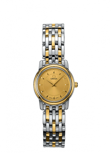 Omega De Ville Prestige Quartz 22 Stainless Steel / Yellow Gold / Champagne / Bracelet 4370.11.00 Omega De Ville Prestige Quartz 22 Stainless Steel / Yellow Gold / Champagne / Bracelet 4370.11.00