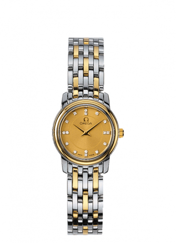 Omega De Ville Prestige Quartz 22 Stainless Steel / Yellow Gold / Champagne / Bracelet 4370.15.00 Omega De Ville Prestige Quartz 22 Stainless Steel / Yellow Gold / Champagne / Bracelet 4370.15.00