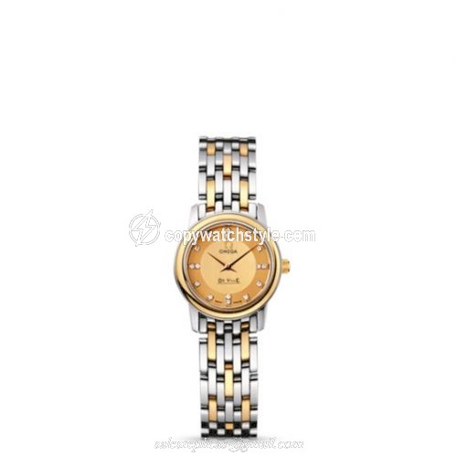 Omega De Ville Prestige Quartz 22 Stainless Steel / Yellow Gold / Champagne / Bracelet 4370.16.00 Omega De Ville Prestige Quartz 22 Stainless Steel / Yellow Gold / Champagne / Bracelet 4370.16.00