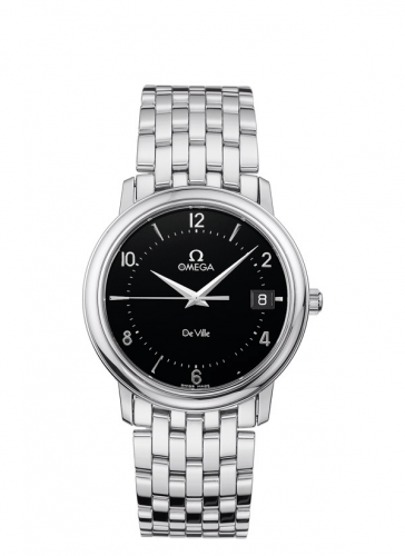 Omega De Ville Prestige Quartz 34.4 Stainless Steel / Black / Bracelet 4510.50.00